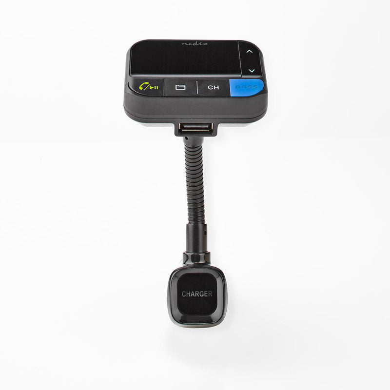 Nedis CATR102BK Fm-zender Voor In De Auto Bluetooth&reg; Bass Boost Microsd-kaartopening Handsfree