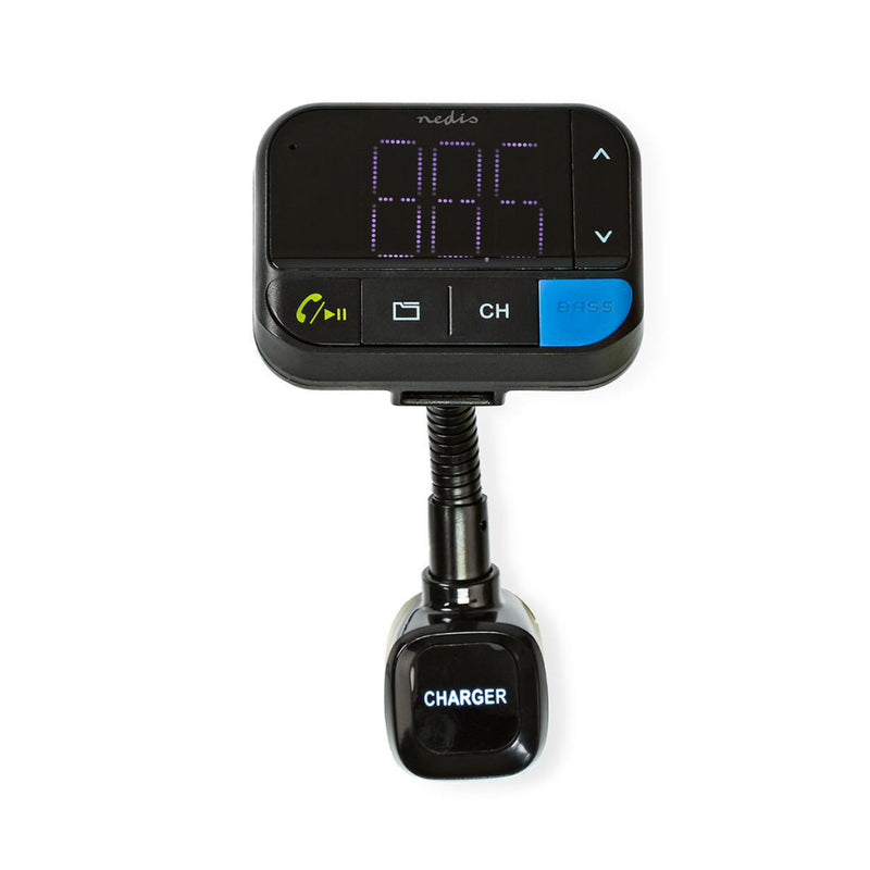 Nedis CATR102BK Fm-zender Voor In De Auto Bluetooth&reg; Bass Boost Microsd-kaartopening Handsfree