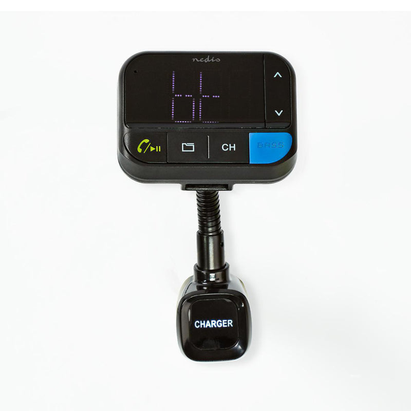 Nedis CATR102BK Fm-zender Voor In De Auto Bluetooth&reg; Bass Boost Microsd-kaartopening Handsfree