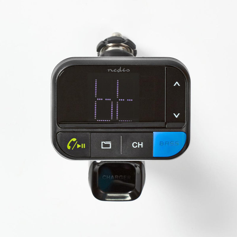 Nedis CATR102BK Fm-zender Voor In De Auto Bluetooth&reg; Bass Boost Microsd-kaartopening Handsfree