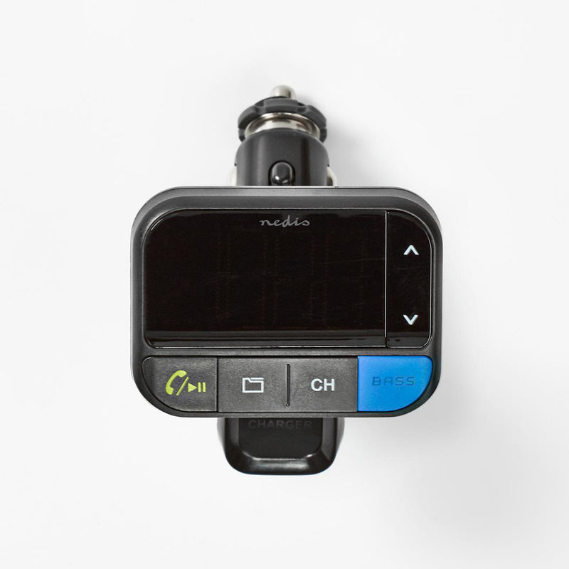 Nedis CATR102BK Fm-zender Voor In De Auto Bluetooth&reg; Bass Boost Microsd-kaartopening Handsfree