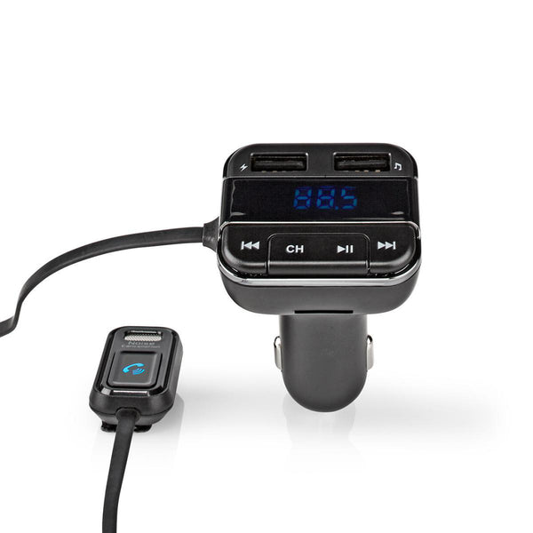 Nedis CATR123BK Fm-zender Voor In De Auto Bluetooth&reg; Pro-microfoon Ruisonderdrukking Microsd-ka