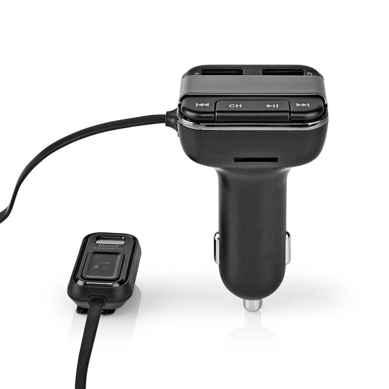 Nedis CATR123BK Fm-zender Voor In De Auto Bluetooth&reg; Pro-microfoon Ruisonderdrukking Microsd-ka