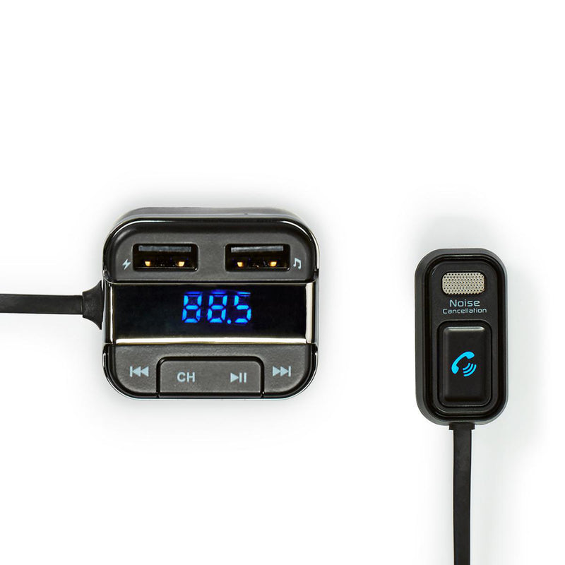 Nedis CATR123BK Fm-zender Voor In De Auto Bluetooth&reg; Pro-microfoon Ruisonderdrukking Microsd-ka