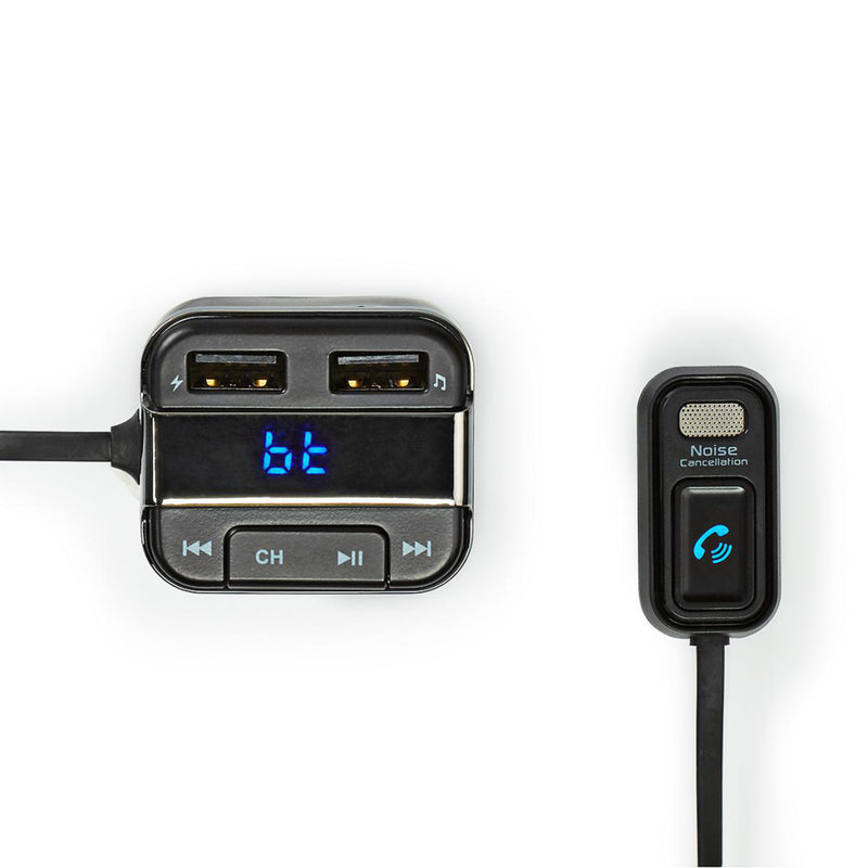 Nedis CATR123BK Fm-zender Voor In De Auto Bluetooth&reg; Pro-microfoon Ruisonderdrukking Microsd-ka