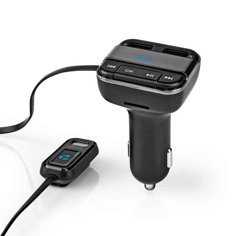 Nedis CATR123BK Fm-zender Voor In De Auto Bluetooth&reg; Pro-microfoon Ruisonderdrukking Microsd-ka