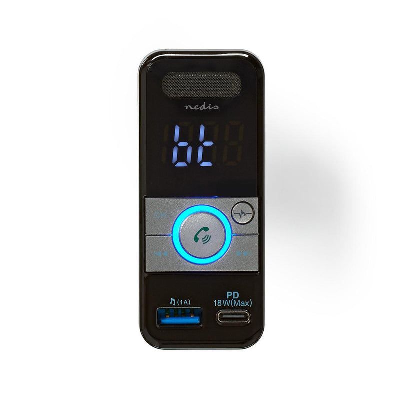 Nedis CATR130BK Fm-zender Voor In De Auto Bluetooth&reg; Pro-microfoon Ruisonderdrukking Microsd-ka