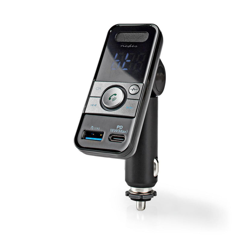 Nedis CATR130BK Fm-zender Voor In De Auto Bluetooth&reg; Pro-microfoon Ruisonderdrukking Microsd-ka