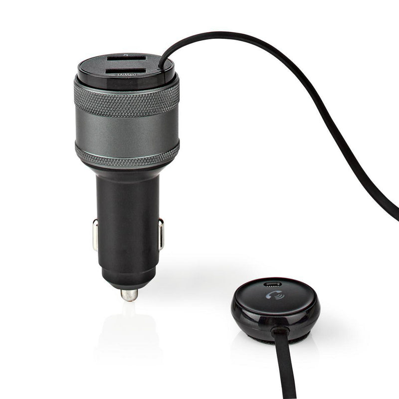 Nedis CATR124BK Fm-zender Voor In De Auto Bluetooth&reg; Pro-microfoon Ruisonderdrukking Handsfree