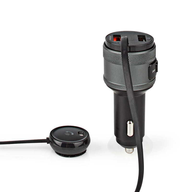 Nedis CATR124BK Fm-zender Voor In De Auto Bluetooth&reg; Pro-microfoon Ruisonderdrukking Handsfree