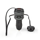 Nedis CATR124BK Fm-zender Voor In De Auto Bluetooth&reg; Pro-microfoon Ruisonderdrukking Handsfree