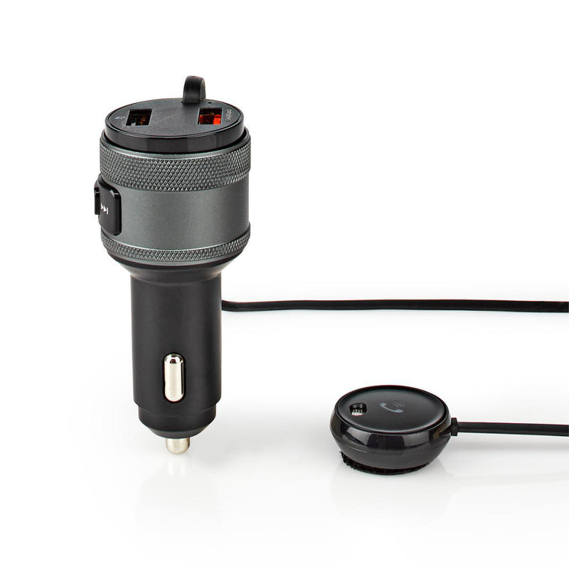 Nedis CATR124BK Fm-zender Voor In De Auto Bluetooth&reg; Pro-microfoon Ruisonderdrukking Handsfree