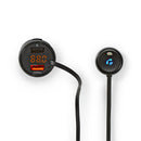 Nedis CATR124BK Fm-zender Voor In De Auto Bluetooth&reg; Pro-microfoon Ruisonderdrukking Handsfree