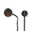 Nedis CATR124BK Fm-zender Voor In De Auto Bluetooth&reg; Pro-microfoon Ruisonderdrukking Handsfree