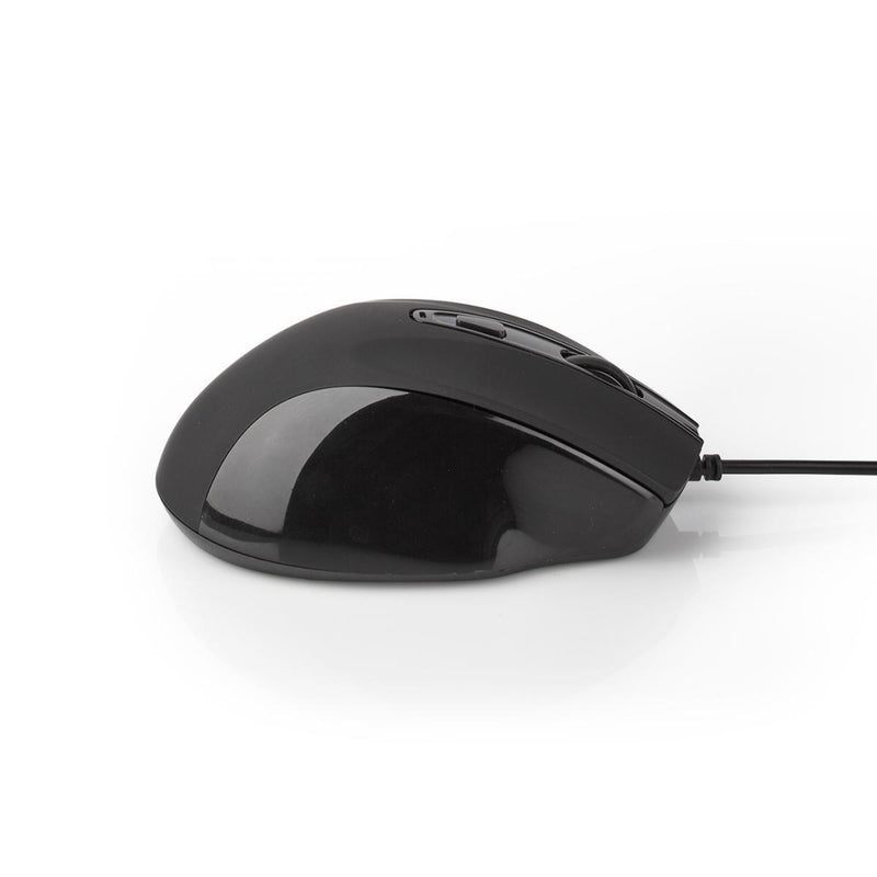 Nedis MSWD400BK Bekabelde Muis 800 / 1200 / 2400 / 3200 Dpi 6 Knoppen Zwart