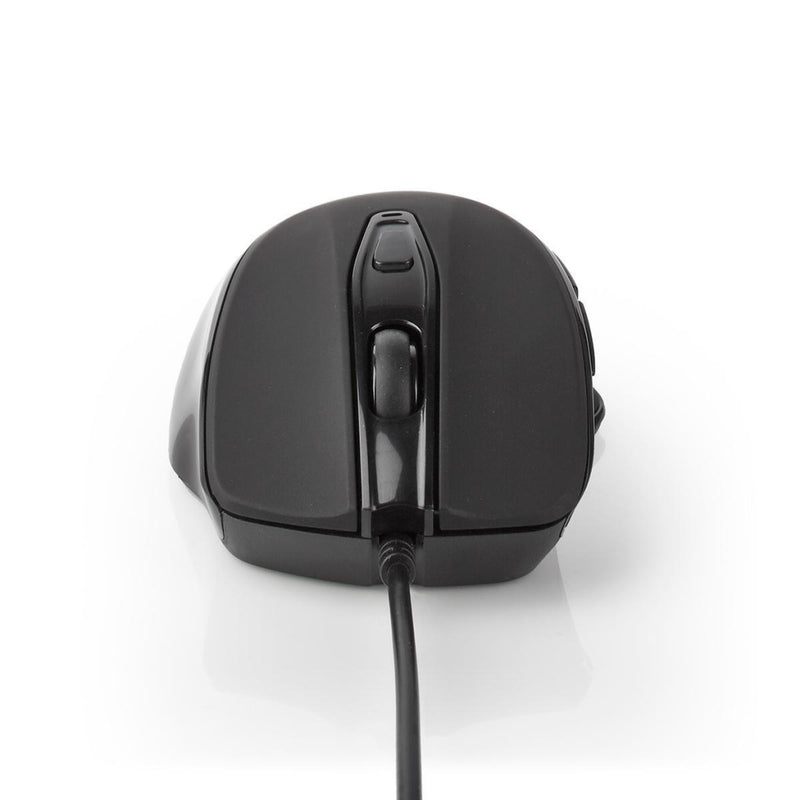 Nedis MSWD400BK Bekabelde Muis 800 / 1200 / 2400 / 3200 Dpi 6 Knoppen Zwart