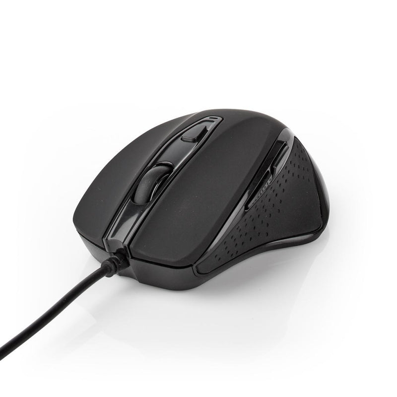 Nedis MSWD400BK Bekabelde Muis 800 / 1200 / 2400 / 3200 Dpi 6 Knoppen Zwart