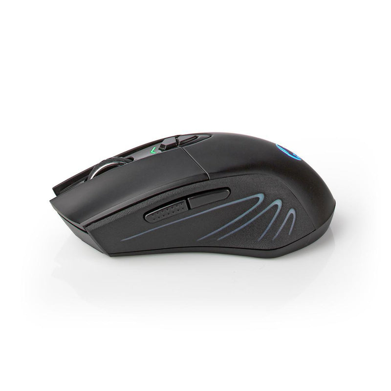 Nedis GMWS200BK Gaming Muis Wired &amp; Wireless Dpi: 500 / 1000 / 2000 / 3000 / 5000 / 10000 Dpi J