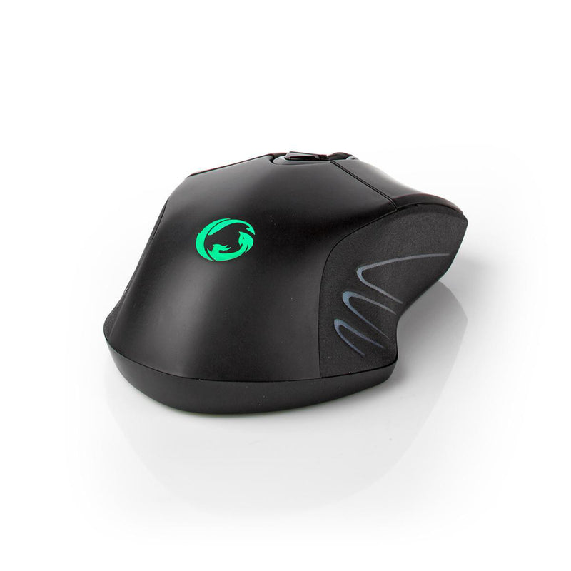 Nedis GMWS200BK Gaming Muis Wired &amp; Wireless Dpi: 500 / 1000 / 2000 / 3000 / 5000 / 10000 Dpi J