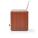 Nedis RDFM5200BN Fm-radio 12 W Fm Bluetooth® Klok- En Alarmfunctie Bruin / Zwart