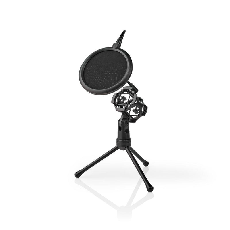 Nedis MPST00BK Microfoon-tafelstatief Pop-filter Zwart