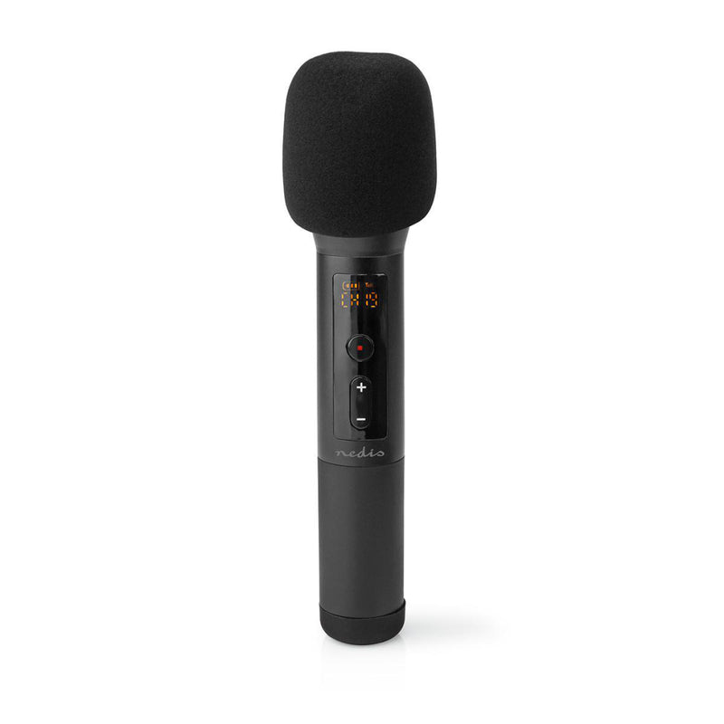 Nedis MPWL200BK Draadloze Microfoon 20 Kanalen 1 Microfoon 10 Uur Gebruikstijd Ontvanger Zwart