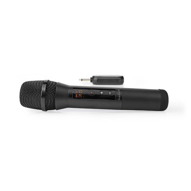 Nedis MPWL200BK Draadloze Microfoon 20 Kanalen 1 Microfoon 10 Uur Gebruikstijd Ontvanger Zwart