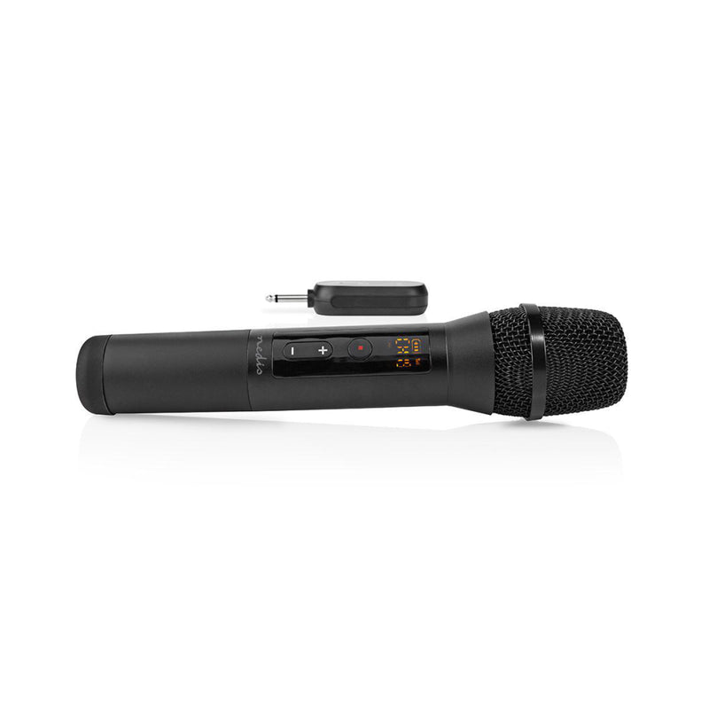 Nedis MPWL200BK Draadloze Microfoon 20 Kanalen 1 Microfoon 10 Uur Gebruikstijd Ontvanger Zwart