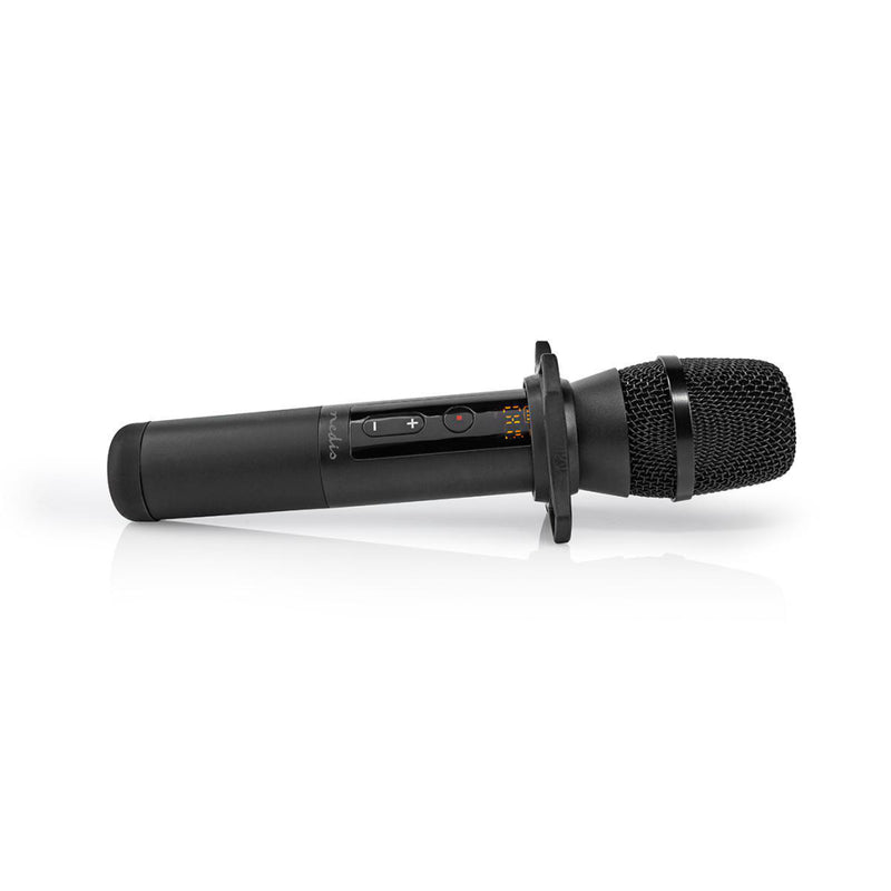 Nedis MPWL200BK Draadloze Microfoon 20 Kanalen 1 Microfoon 10 Uur Gebruikstijd Ontvanger Zwart