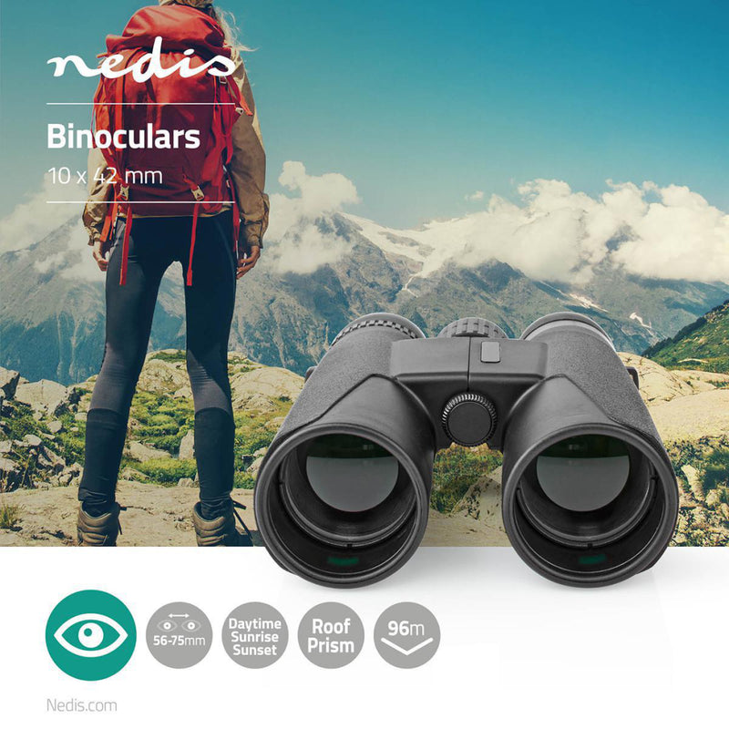 Nedis SCBI4000BK Verrekijker Vergroting: 10 Diameter Objectieflens: 42 Mm Oogafstand: 12 Zichtveld: