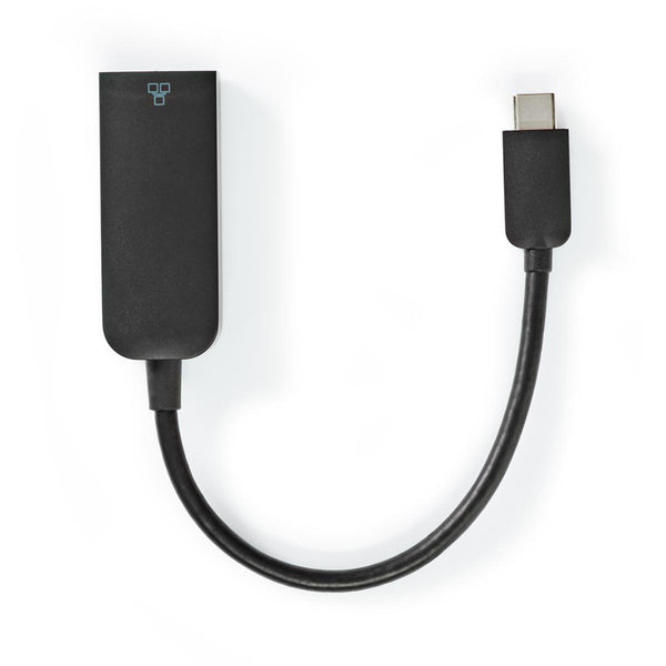 Nedis CCGP64952BK02 Usb-adapter Usb 3.2 Gen 1 Usb Type-c&trade; Male Rj45 Female 0.20 M Rond Vernik