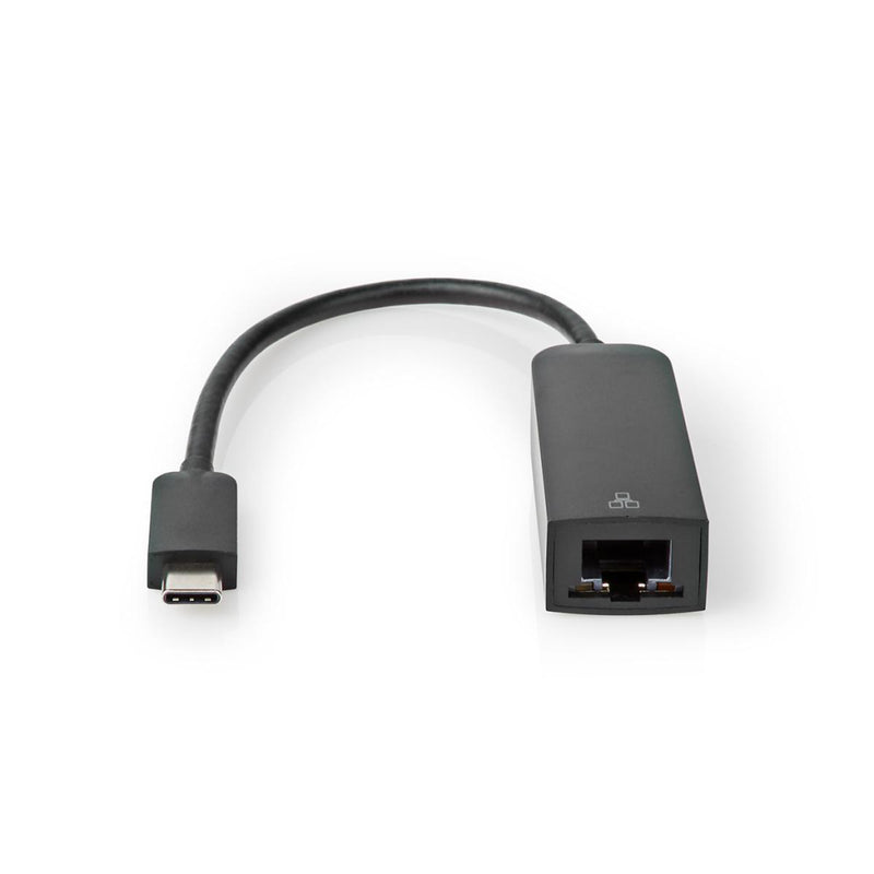 Nedis CCGP64952BK02 Usb-adapter Usb 3.2 Gen 1 Usb Type-c&trade; Male Rj45 Female 0.20 M Rond Vernik