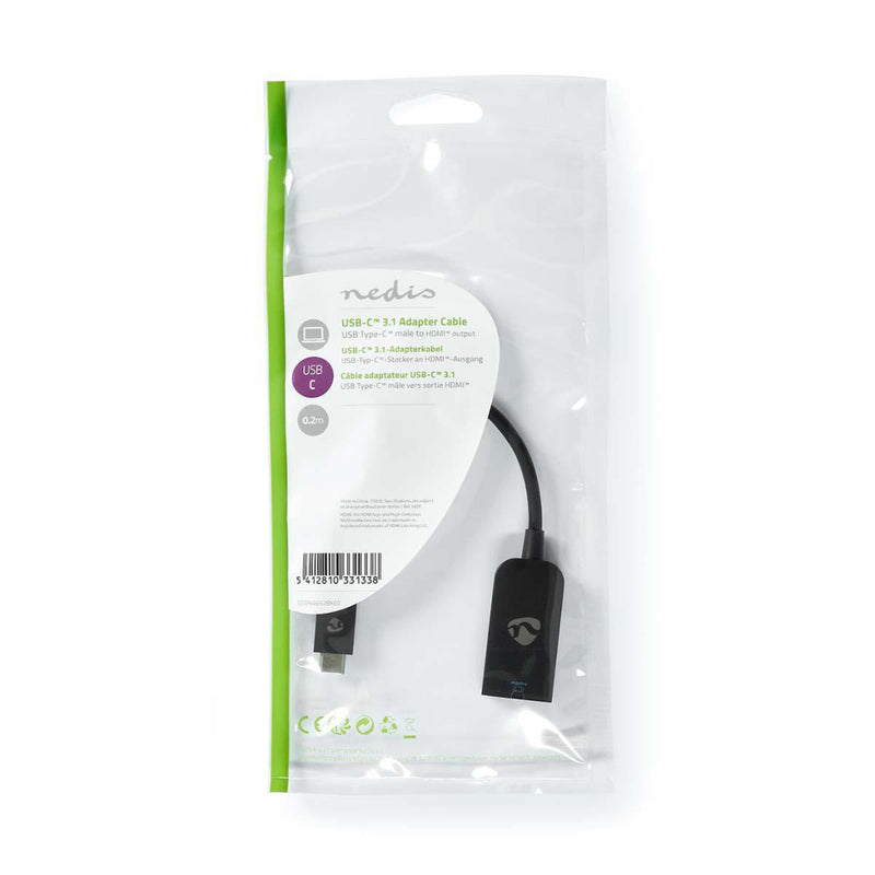 Nedis CCGP64652BK02 Usb-adapter Usb 3.2 Gen 1 Usb Type-c&trade; Male Hdmi&trade; Female 0.20 M Rond