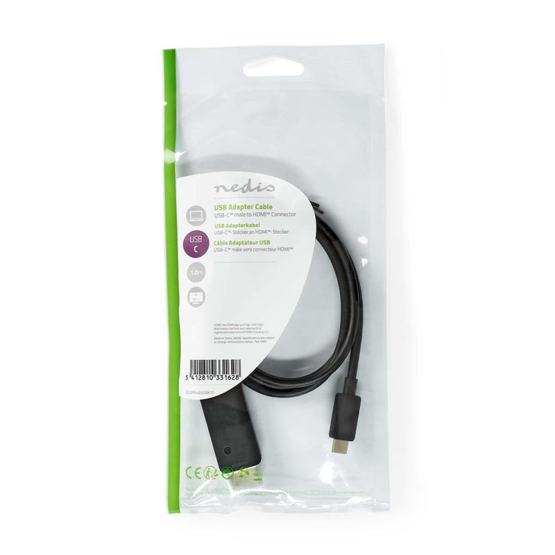 Nedis CCGP64655BK10 Usb-adapter Usb 3.2 Gen 1 Usb Type-c&trade; Male Hdmi&trade; Connector 1.00 M R