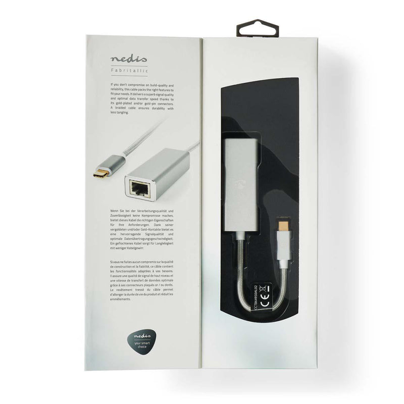 Nedis CCTB64950AL02 Usb-adapter Usb 3.2 Gen 1 Usb Type-c&trade; Male Rj45 Female Verguld 0.20 M Ron