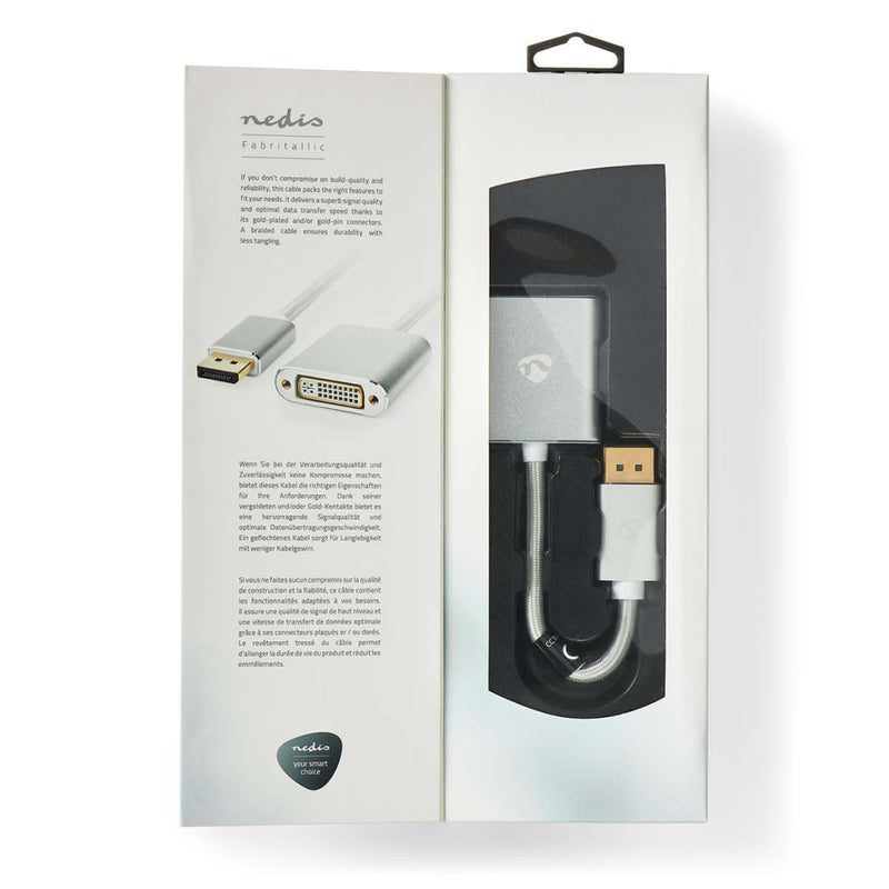 Nedis CCTB37250AL02 Displayport-kabel Displayport Male Dvi-d 24+1-pins Female 1080p Verguld 0.20 M