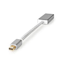 Nedis CCTB37450AL02 Mini Displayport-kabel Displayport 1.2 Mini-displayport Male Displayport Female