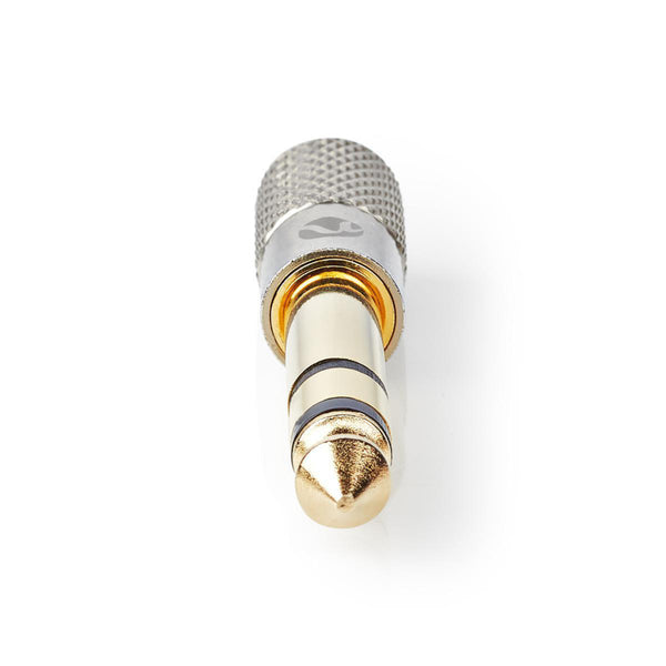 Nedis CATB23930GD Stereo-audioadapter 6,35 Mm Male 3,5 Mm Female Verguld Recht Aluminium Goud / Met