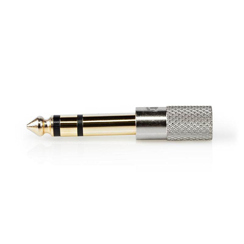 Nedis CATB23930GD Stereo-audioadapter 6,35 Mm Male 3,5 Mm Female Verguld Recht Aluminium Goud / Met