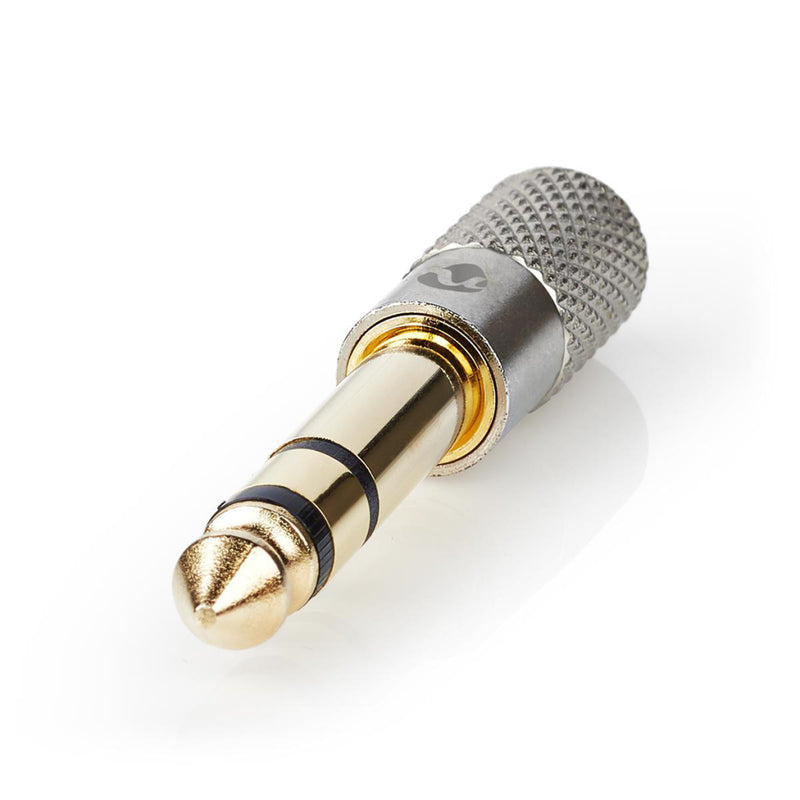 Nedis CATB23930GD Stereo-audioadapter 6,35 Mm Male 3,5 Mm Female Verguld Recht Aluminium Goud / Met