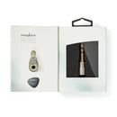 Nedis CATB23930GD Stereo-audioadapter 6,35 Mm Male 3,5 Mm Female Verguld Recht Aluminium Goud / Met