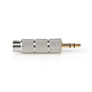 Nedis CATB22935GD Stereo-audioadapter 3,5 Mm Male 6,35 Mm Female Verguld Recht Metaal Goud / Metaal