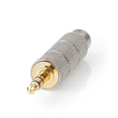 Nedis CATB22935GD Stereo-audioadapter 3,5 Mm Male 6,35 Mm Female Verguld Recht Metaal Goud / Metaal