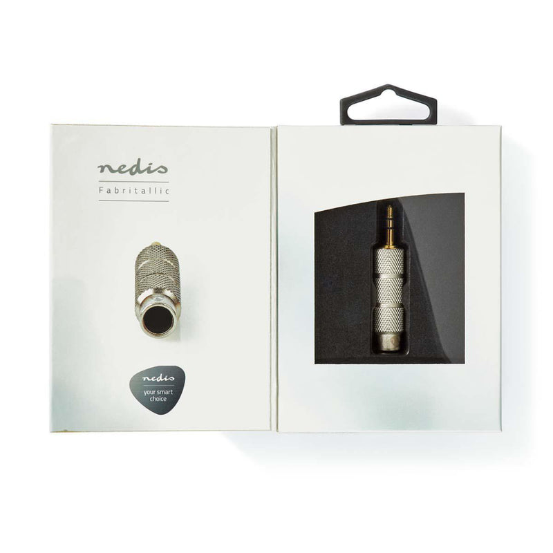 Nedis CATB22935GD Stereo-audioadapter 3,5 Mm Male 6,35 Mm Female Verguld Recht Metaal Goud / Metaal