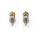 Nedis CATB26900GD Banana Connector Banana Male Goud Verguld 2 Stuks Aluminium Metaal