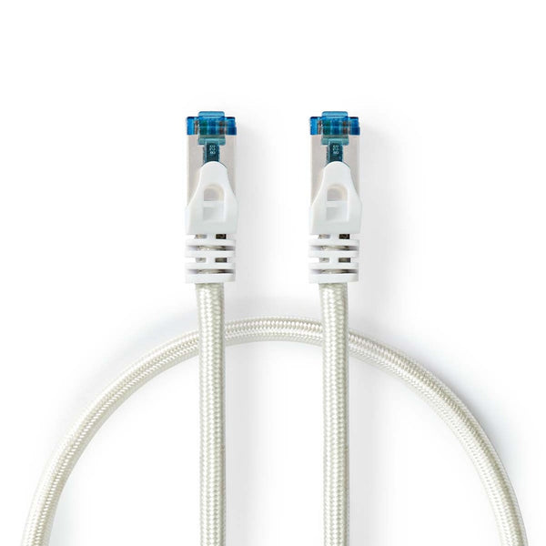 Nedis CCTB85321AL100 Cat6a-kabel S/ftp Rj45 Male Rj45 Male 10.0 M Snagless Rond Gevlochten / Pvc Zi