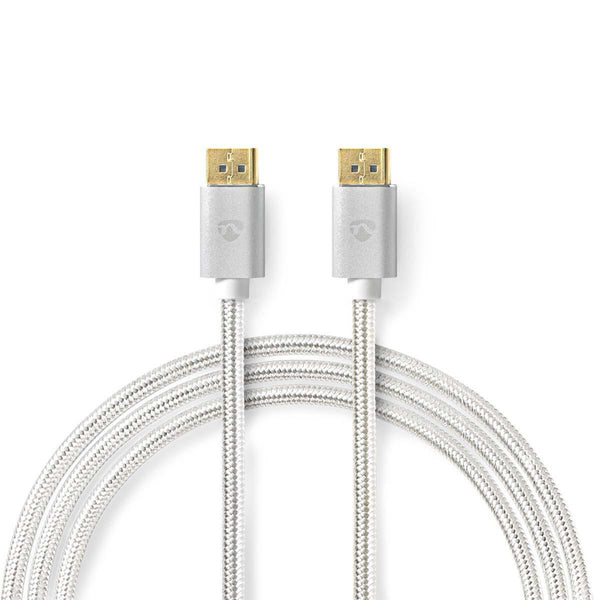 Nedis CCTB37014AL20 Displayport-kabel Displayport Male Displayport Male 8k@60hz Verguld 2.00 M Rond