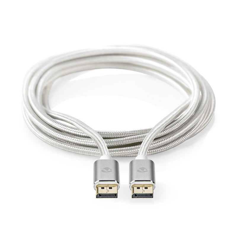 Nedis CCTB37014AL20 Displayport-kabel Displayport Male Displayport Male 8k@60hz Verguld 2.00 M Rond