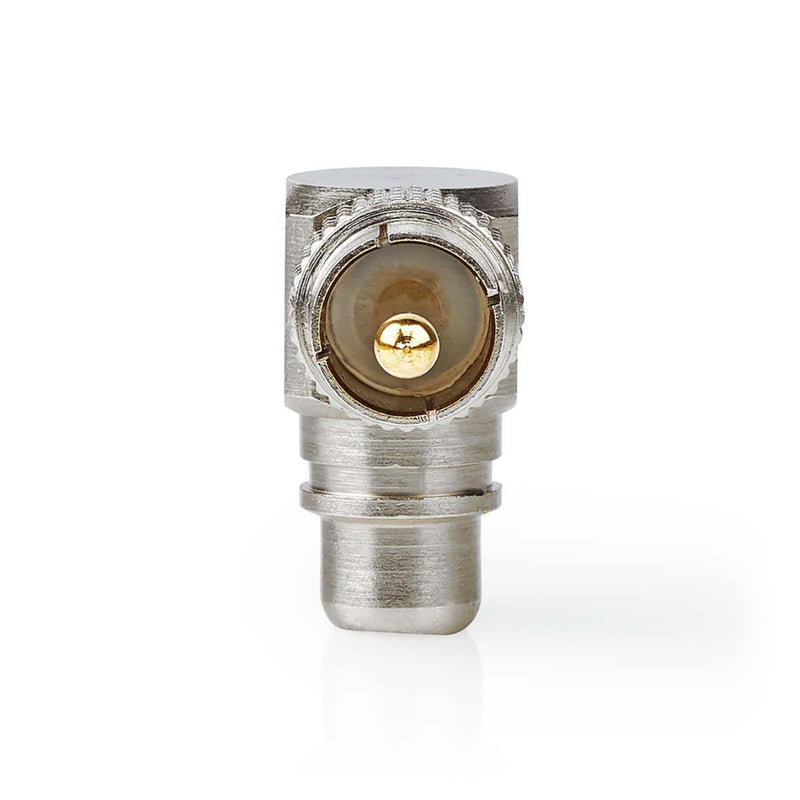 Nedis CATB24920GD Mono-audioadapter Rca Male Rca Female Verguld 90&deg; Gehoekt Metaal Gunmetal / M