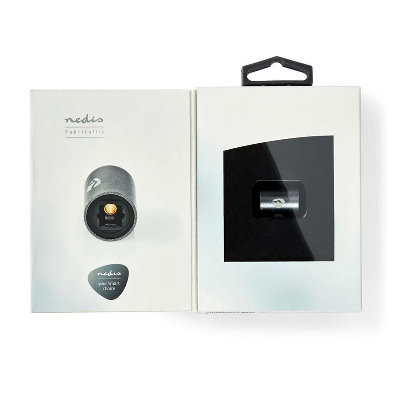 Nedis CATB25950GY &reg; Koppelstuk Optische-audiokabels Toslink Female - Toslink Female Aluminium G